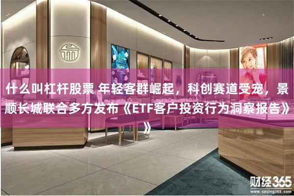 什么叫杠杆股票 年轻客群崛起，科创赛道受宠，景顺长城联合多方发布《ETF客户投资行为洞察报告》
