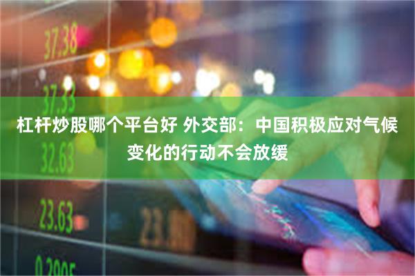 杠杆炒股哪个平台好 外交部：中国积极应对气候变化的行动不会放缓