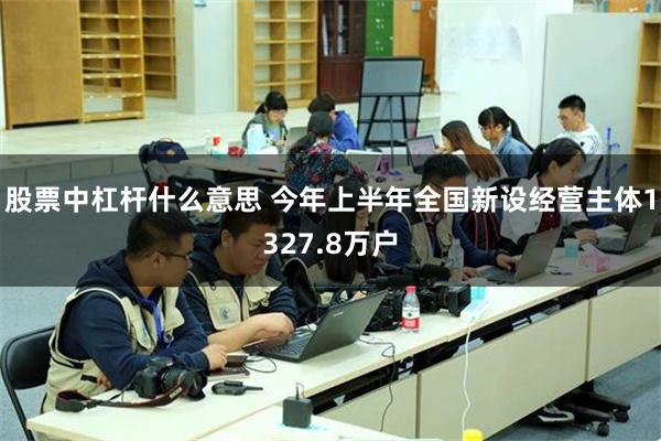 股票中杠杆什么意思 今年上半年全国新设经营主体1327.8万户